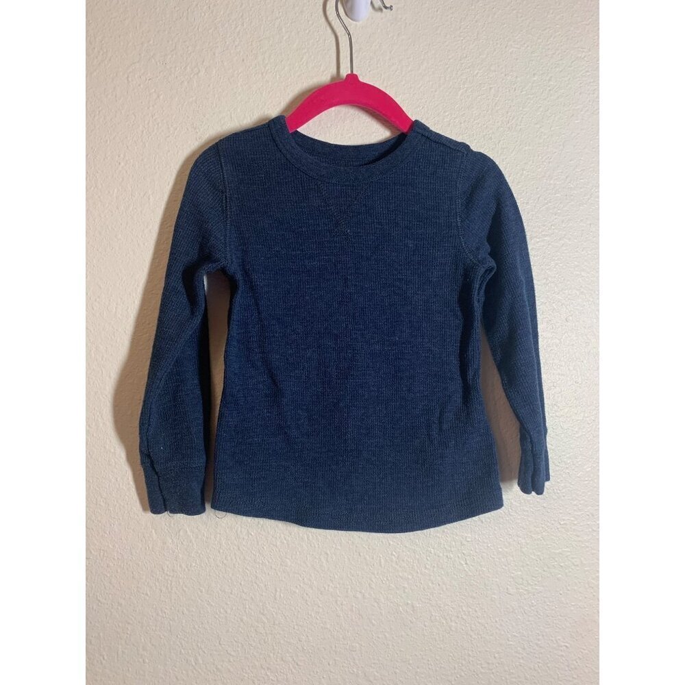 Old Navy Thermal Long Sleeve T-Shirt Toddler Size 3T Blue Casual I6